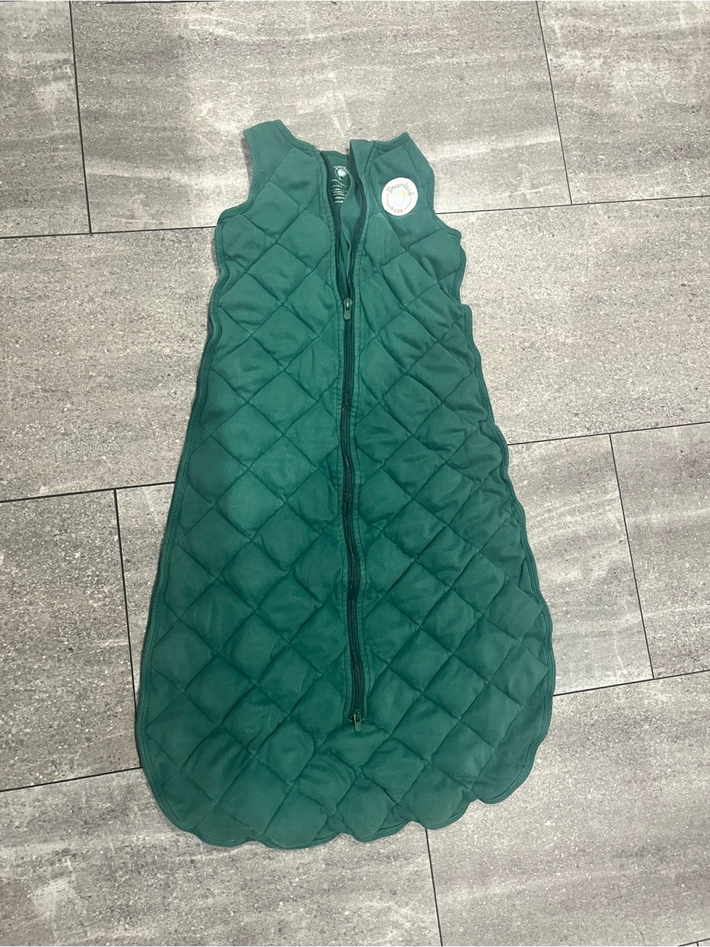 Kids Quilted Weighted Sleep Sack - Green
